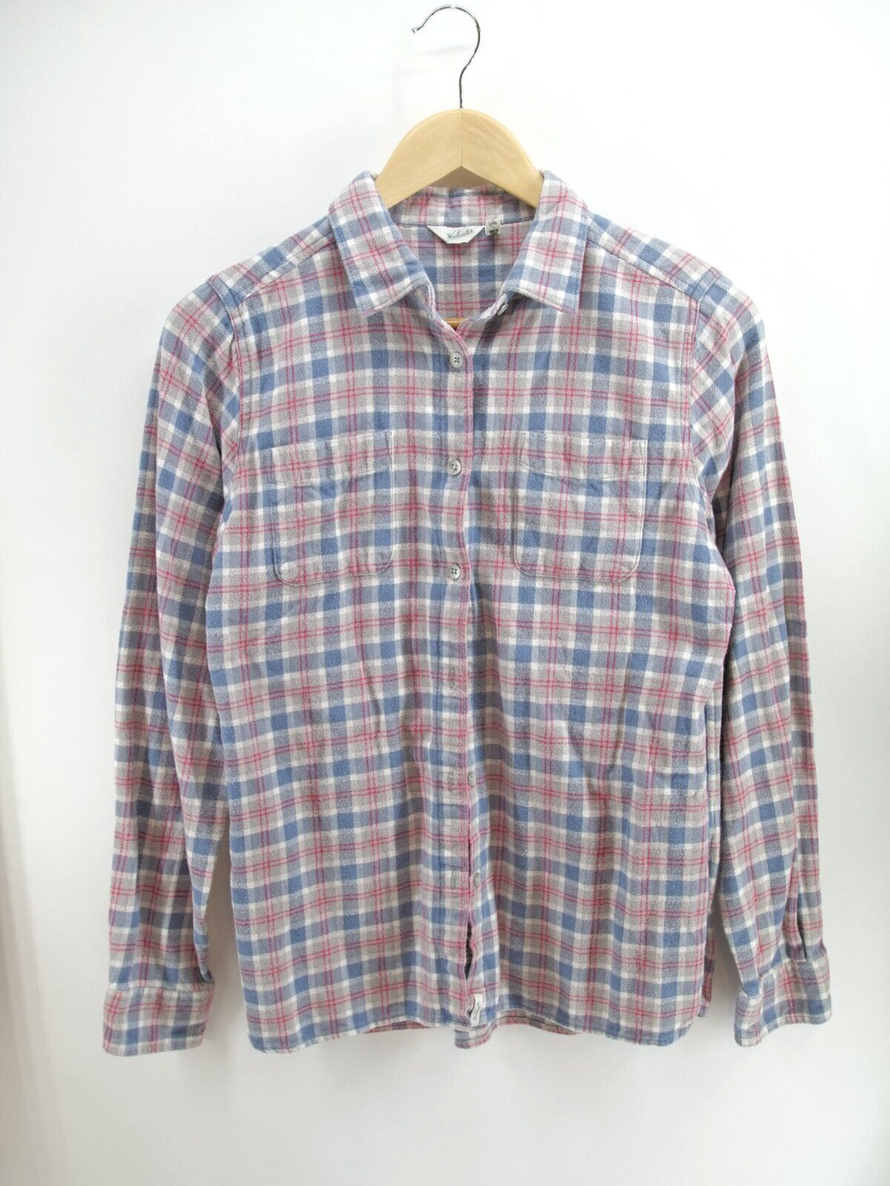 Woolrich Plaid Flannel Long Sleeve Flannel Shirt Women's Medium Pink/Blue
